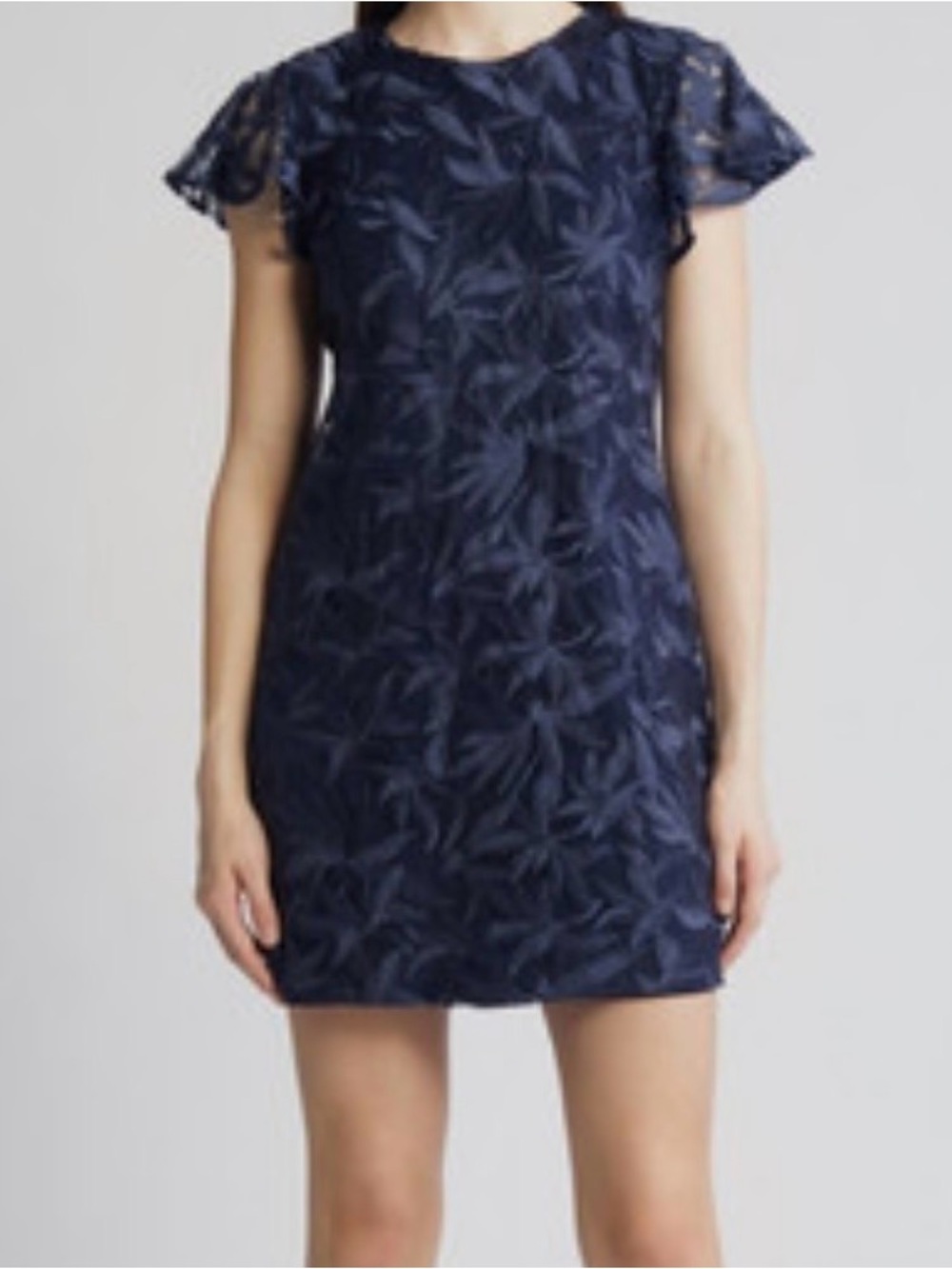 Sam Edelman Navy Floral Lace Mini Dress